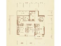 海亮兰郡漫香醍1#3#B户型3室2厅1卫1厨-96.00㎡