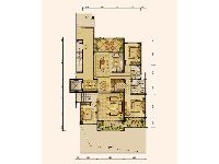 绿地乔治庄园一期花园洋房288平米户型下跃一层5室3厅3卫1厨-193.00㎡