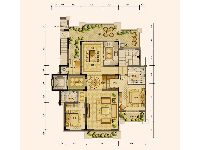绿地乔治庄园一期花园洋房247平米户型上跃平层5室3厅4卫1厨-162.00㎡