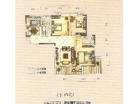 银领时代C1-10号楼户型3室2厅2卫-128.49㎡