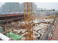 联投V中心工程进度搭建地基8月26日