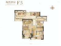 禹州天境F5户型图约94.34平-三室两厅一卫
